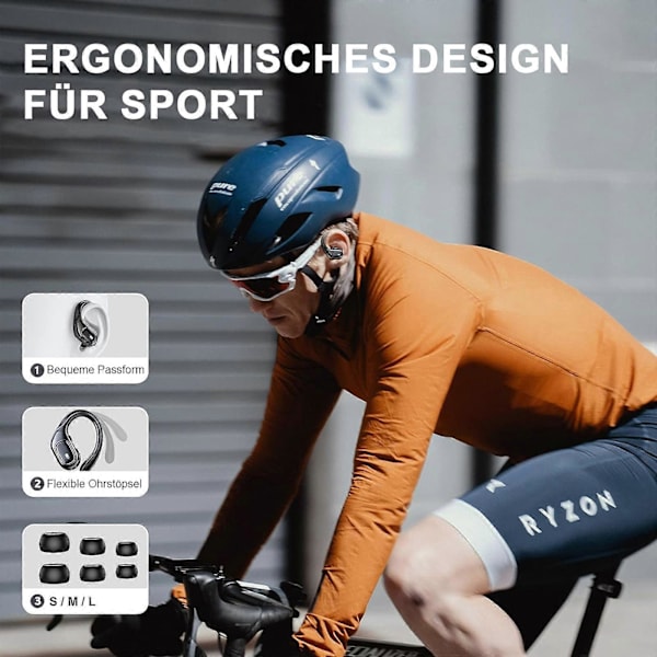 BX-28 Sport Bluetooth Hodetelefoner, Åpent Øre, Trådløs, Svart