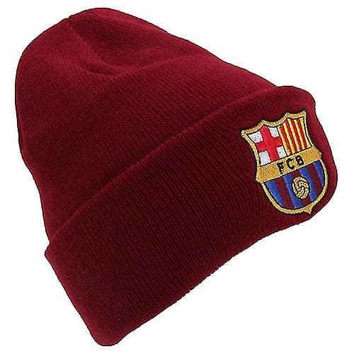 FC Barcelona Officiell Stickad Vinterfotboll Crest Beanie