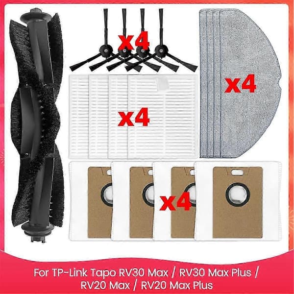 Original Titel: TP-Link Tapo RV30 Max / RV30 Max Plus / RV20 Max / RV20 Max Plus Dele Sidebørste HEPA Filter