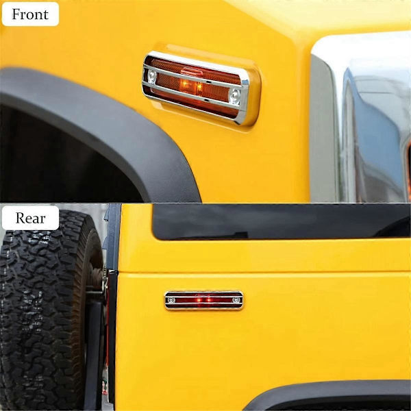 Side Marker Guard Trim Side Light Protector Cover til H2 2003-2009 Tilbehør - 4 pak