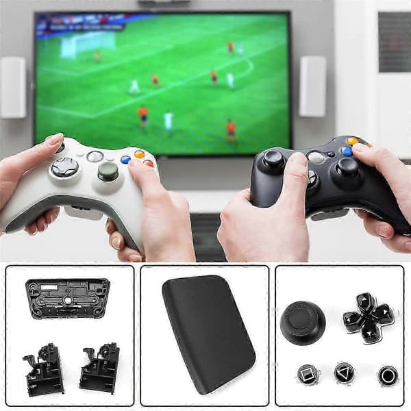 Reparationsdel til controllerhus, skal til gamepadfront med knapsæt, hvid