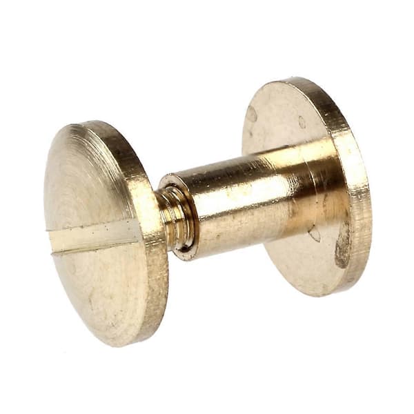 10x Arc Solid Messing Knapp Stud Skrue Spiker Skrue tilbake Lær Rivet Belte 6mm