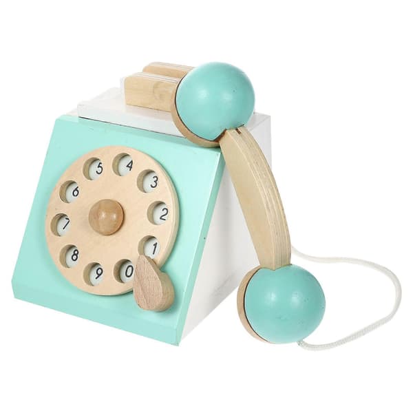 1 st Play Home Appliance Simulation Trätelefon Leksak för Barn
