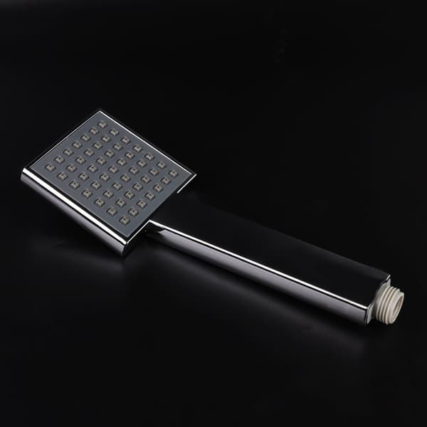 Square Handheld Shower Head Simple Exclusive Shower Head Top Spray Silver
