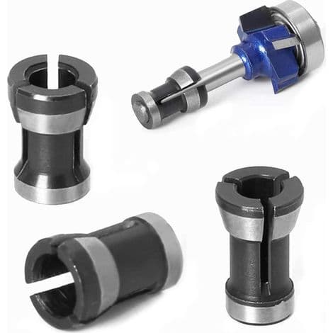 3-delt borepatronadapterkit 6mm/6.35mm/8mm borepatron til borepatron fræsepatron tilbehør NPTERBL