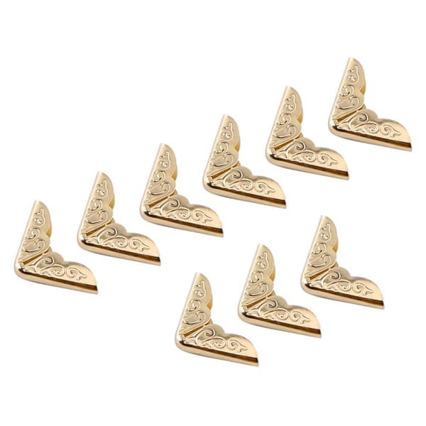 Retro Gule Metal Boghjørnebeskyttere - Sæt med 100 stk.