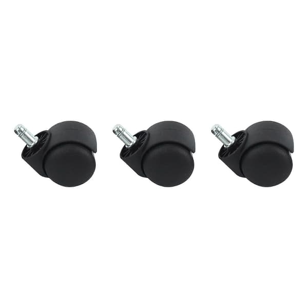 50mm Kontorsstolsrullar - Set om 5 - Svart