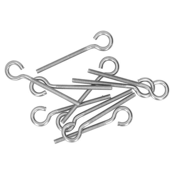 10 stk M6 ringbolt 304 rustfritt stål solskjermingsnett gjenget ringkrok drivhusutstyr