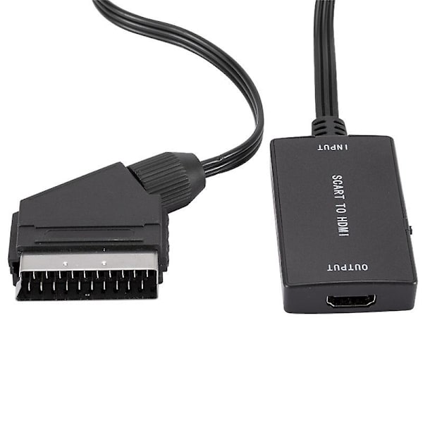 Scart til HDMI Konverter - Høj Definition Audio Video Kompatibel Adapter Stik