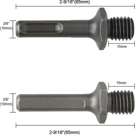 2-delt M14 utvendig gjenge til SDS Plus hunn og hunn trekantadapter for vinkelsliperbor