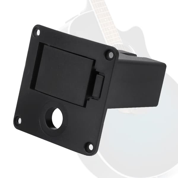 PU-läder Elgitarr Bas Pickup 9V Batterilock Hållare Fodral Väska Organizer Box (#01)