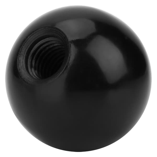 Black M12 Threaded 40mm Round Handle Ball Knob (6 Pcs) for Machine Tools