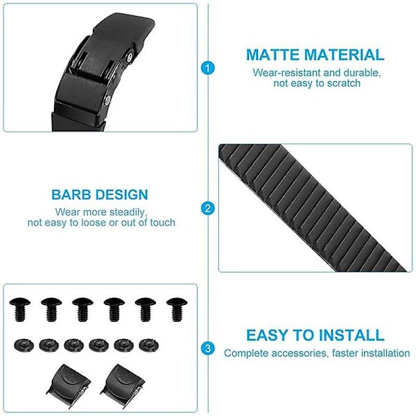 2 Set Ersättning Inline Skate Strap Skridskor Energy Strap Skate Strap Spännen Skruvar för Män Kvinnor Barn