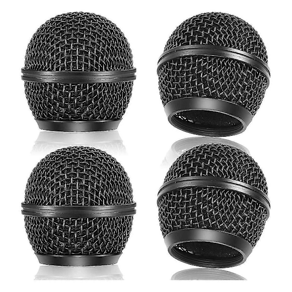 4PCS Mic Grille Replacement, Mesh Microphone Grill Head for SM58 Wireless Microphone & Wired Mics