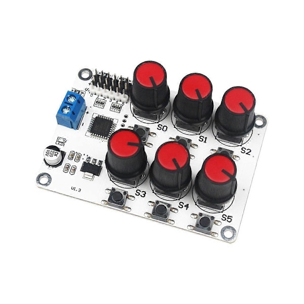 6-vejs Knap Servo Driver Controller Board Overstrømsbeskyttelse Servo Tester til DIY Robot Arm Par