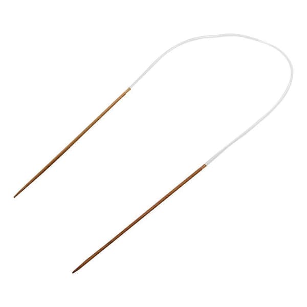 18 par 40 cm (16 tum) Cirkulära stickor i karboniserad bambu, set (2,0 mm - 10,0 mm)