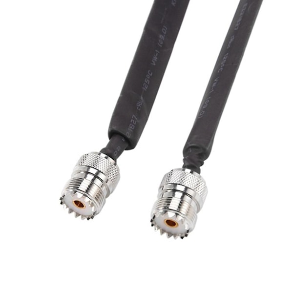 Dörr/fönster genomföring platt RF koaxialkabel SO239 UHF hona till UHF hona 50 Ohm RF koax pigtail förlängningssladd 20 cm