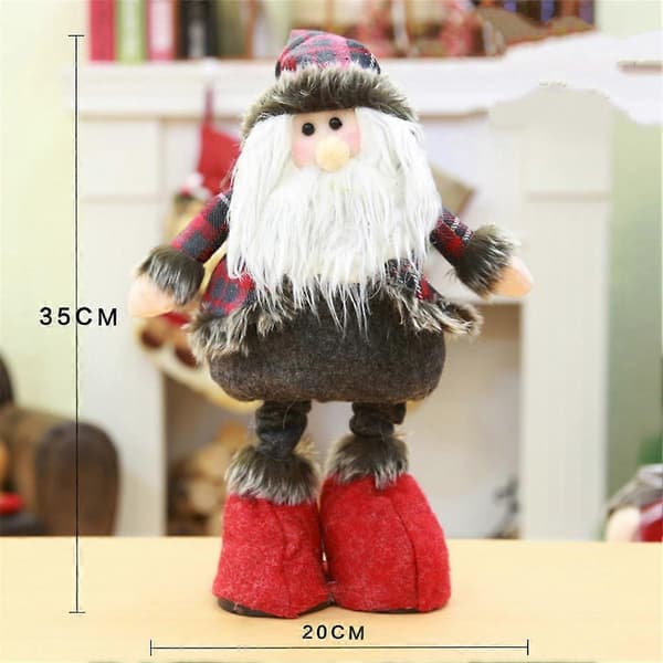 Juleplaid Trækbart Stående Dukke Party Ornament Børnelegetøj til Julepynt (#7)