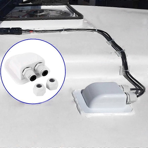 Kaksinkertainen johdon sisääntulolaatikko aurinkopaneelin katolle, johdon sisääntulolaatikko kaapeli matkailuauto kaksireikäinen RV Ya