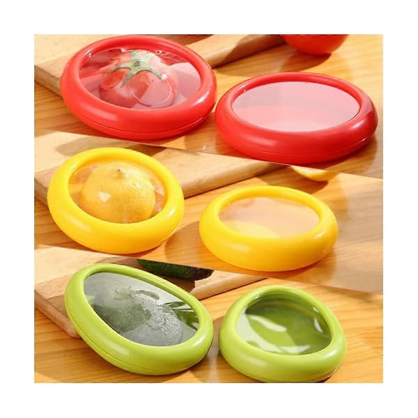 4 stk. Pod for Avocado Sitron Tomat Sparer og Oppbevaring Holdbare Beholdere Matboks