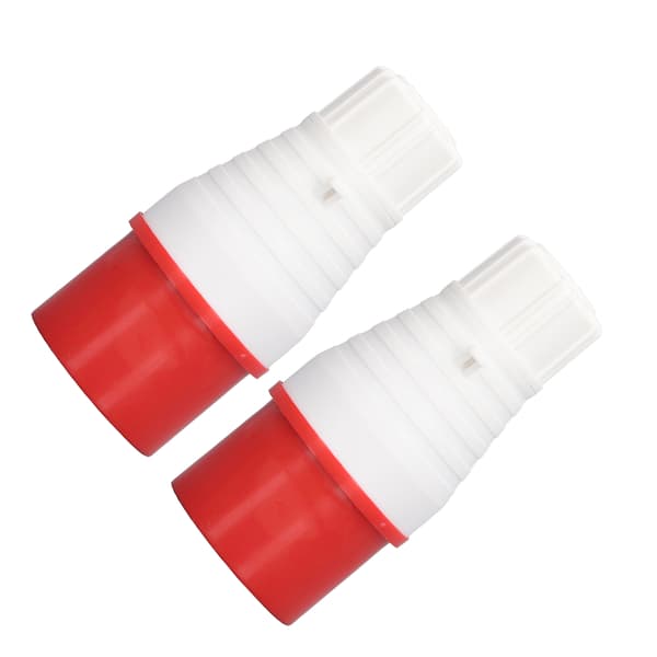 2 Pcs 5-Pin 32A Industrial Plug IP44 Waterproof PP Brass Socket 220-380V 240-415V