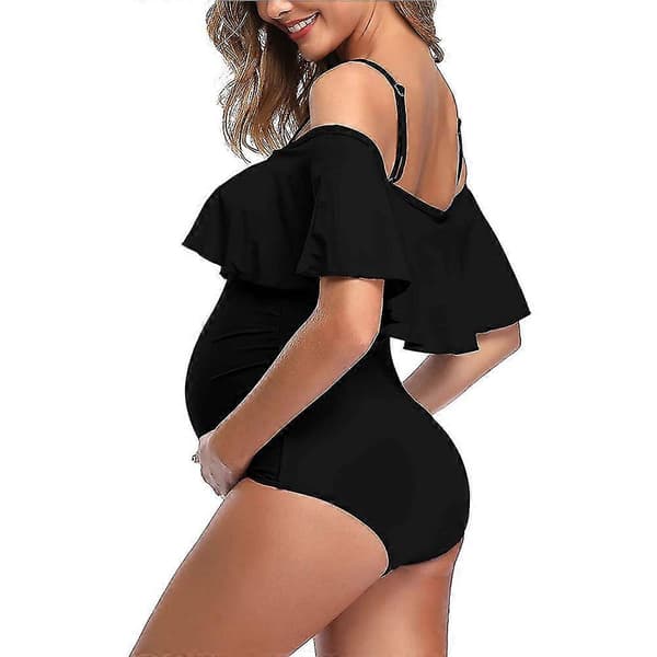Dame Off-shoulder Ventebadedragter Flæse Blomstret Hel Badedragt