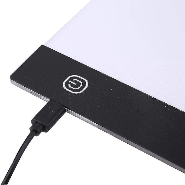 A5 LED-piirtopöytä, A5 LED-valopöytä, ohut LED-valolaatikko, A5 LED-kopiointipöytä, väripöytä, luonnoslehtiö, USB-kaapelilla, stensiilille