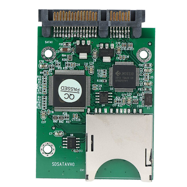 SD SDHC Secure Digital MMC Minneskort till 7+15P SATA Seriell ATA Konverter Adapter Enkel Installation