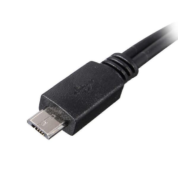 OTG-isäntävirtajakaja Y Micro USB -uros - USB-naarasadapterikaapeli