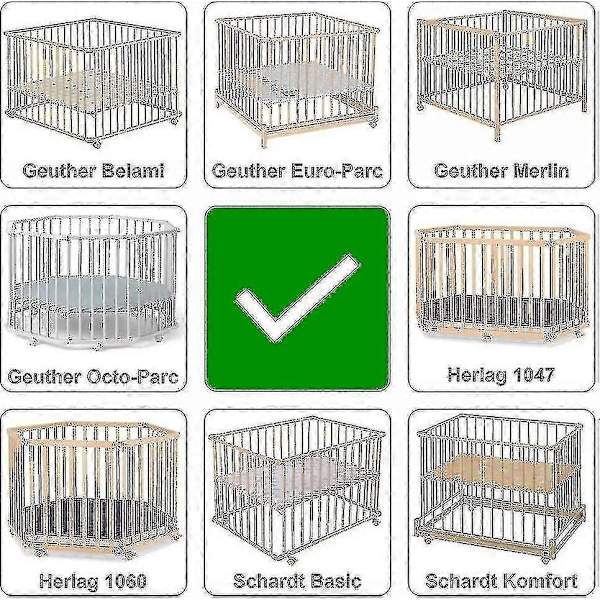 Kryc Baby Playpen Høydejusterere, 4-pakning Galvanisert Stål Riser For Flere Playpens Og Møbelhjørnebeskyttere Sett Med 4, Klar Og