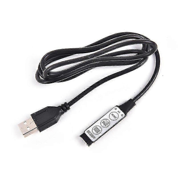 5v Usb Led Rgb 3-tasters 4-pin Fjernbetjening Til Led Strip