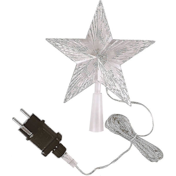 Christmas Tree Top With 10 Leds With Power Plug - Illuminated Christmas Tree Top In Warm White - Christmas Tree Star Top Tree Top