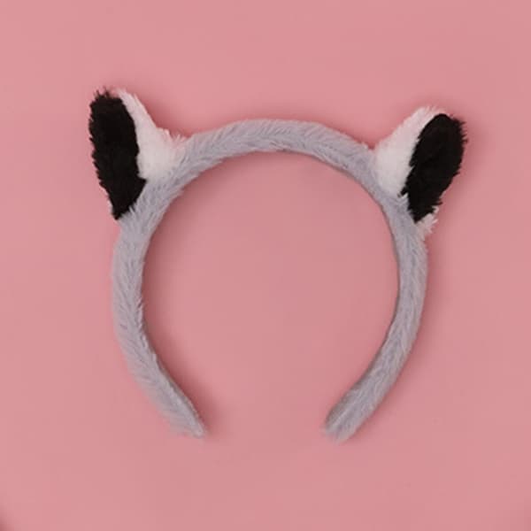 Plush Lemur Ørehodeband Lolita Hodeplagg Lang Hale Pels Hårbånd