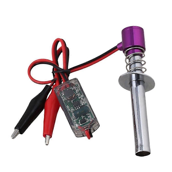 Glödlampa Starttändare Uppgraderad 6V -24V Elektronisk för Nitro RC Bil Lila