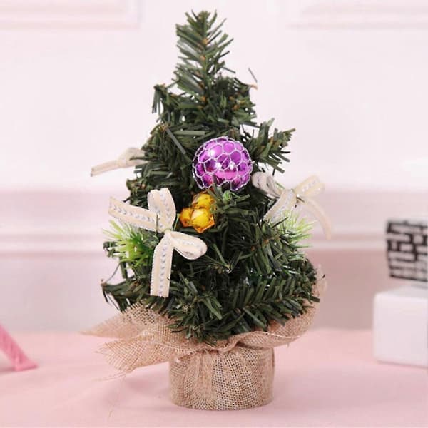 1 stk Mini Fargerike Julepynt Tre Marked Borddekorasjon 20cm (#9)