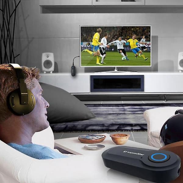 Bluetooth-sender 3,5 mm jack lydadapter trådløs Bluetooth 4.0 stereo lydsenderadapter for hodetelefoner TV