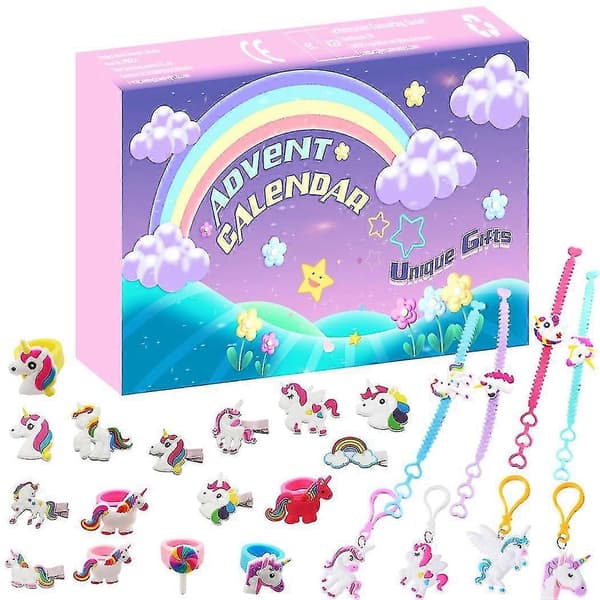 Blind Box 24 Digital Julkalender Djur Hårkort Julkalender Set Barnpresent