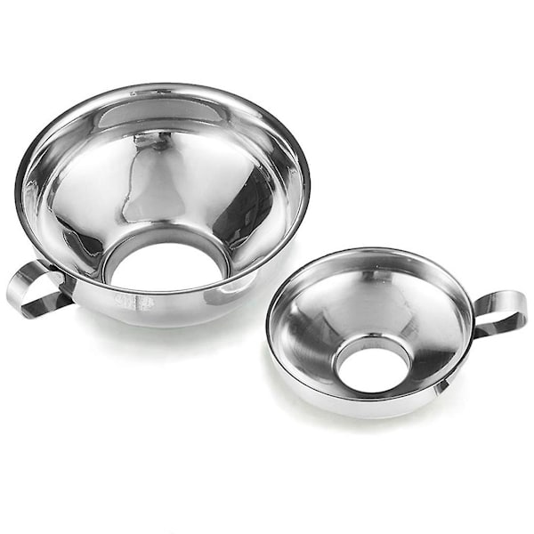 Konserverings tratt, 2-pack rostfritt stål konserveringstillbehör köks tratt burk tratt konserverings tratt