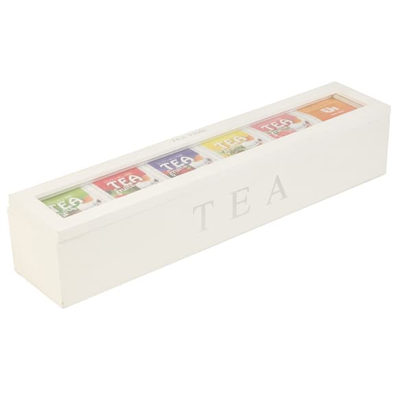 Wooden Storage Box for Tea, Coffee Bags, Sugar Packets, Home Storage Container