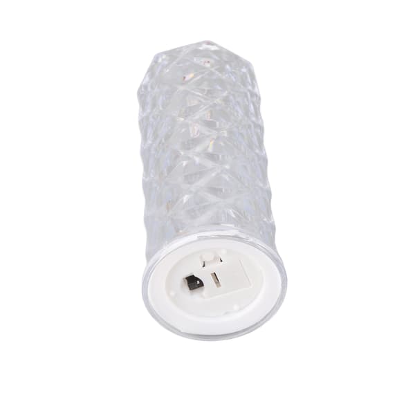 Romantic Flickering LED Night Light for Dorm, Battery Operated Table Lamp (2xAA, No Base)