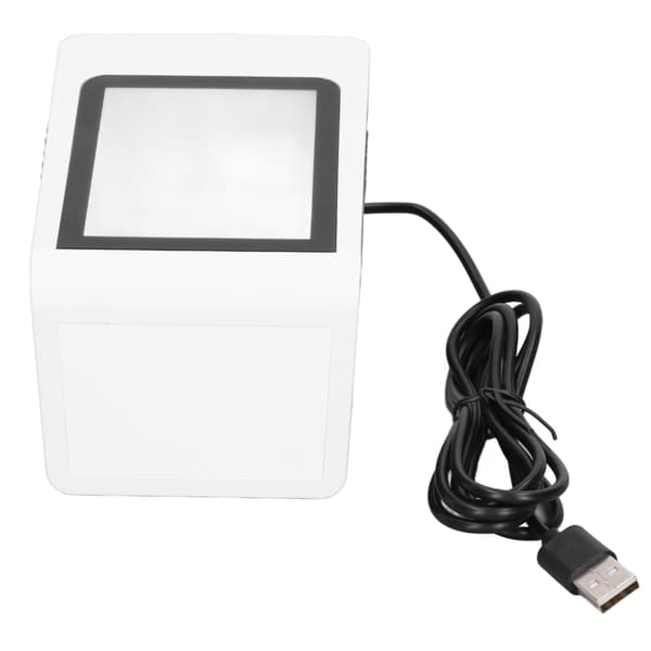 Desktop Barcode Scanner Voice Prompts Automatic Identification Hands-Free USB Wired QR Code Reader for PC POS Machine
