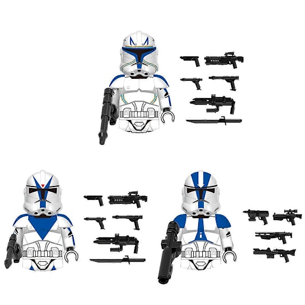 501:a Klonkrigare Actionfigurer 17 st. Star Wars Minifigurer Byggklossar Leksaker Stridsset med Tillbehör
