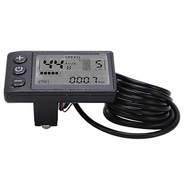 S866 Elektrisk Cykel Display LCD Meter 24V 36V 48V Elektrisk Scooter Kontrolpanel med SM Stik