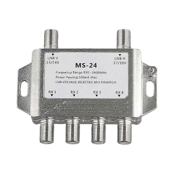 2 Inn 4 Ut Diseqc 4x2 Bryter Satellittsignal Multiswitch Lnb Spenning 950-24000mhz For Tv-Mottaker