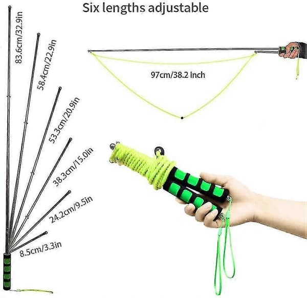 Jättebubblastavla Teleskopisk Design i Rostfritt Stål Bubblablåsare Stavar Utomhus Jättebubbla Maker Leksaker