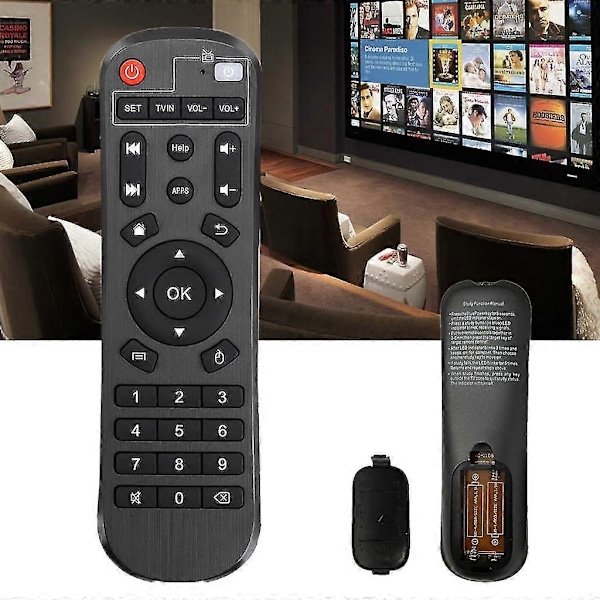 Ersättningsfjärrkontroll för Android TV-box H96/h96 Pro/h96 Pro+/h96 Max X2/x96 Mini/x96
