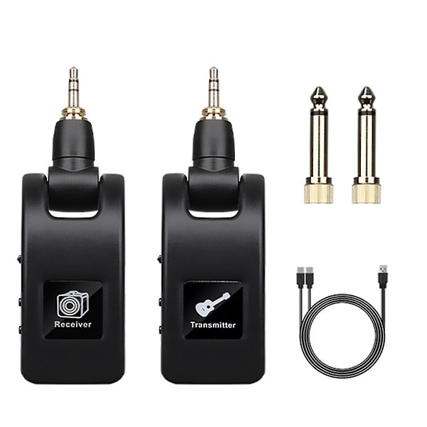 USB-opladeligt trådløst system til elektrisk guitar og bas - lydtransmitter og modtager
