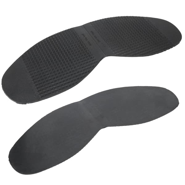 Black Non-Slip Rubber Half Sole for Flat Leather Shoe Repair, Forefoot Outsole Protector, Durable Shoe Repair Patch