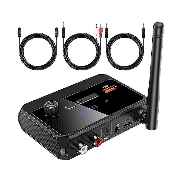 Bluetooth Adapter til Stereo Receiver - Bluetooth 5.3 Receiver, Trådløs Audio Adapter til Hjemme Stereo