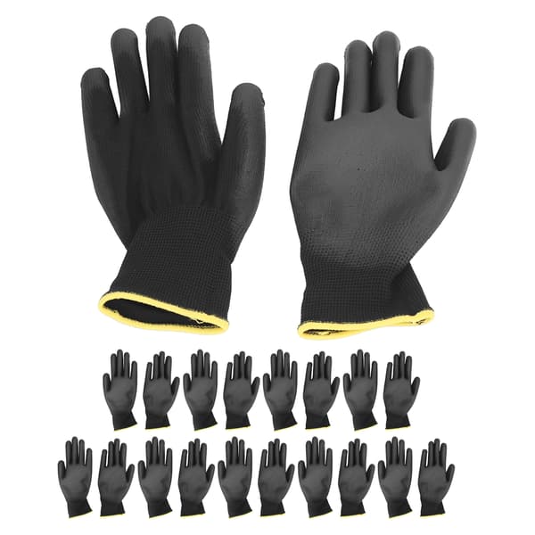 10 Pairs Work Gloves PU Coated Antistatic Safety Work Accessories Tool Kit 7S